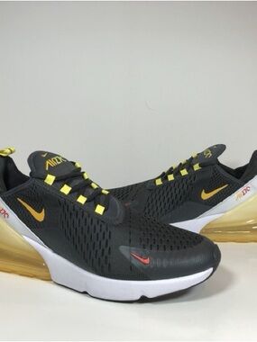 Nike Black and Yellow Air Max 270 Sneakers